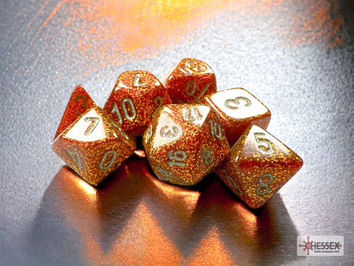 Chessex Dice Gemini Mini Black-Pink/white Polyhedral 7-Die Set (Copy)