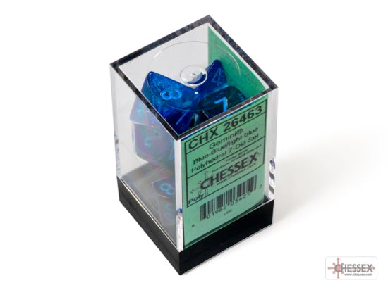 Gemini® Polyhedral Blue-Blue/light blue Luminary™ 7-Die Set