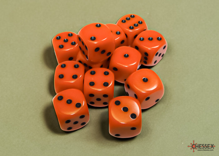 Chessex: 16mm Orange/Black D6 Set