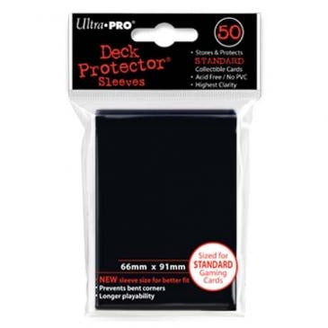 PRO-Gloss Standard Deck Protectors - Black (Classic) (50-Pack)