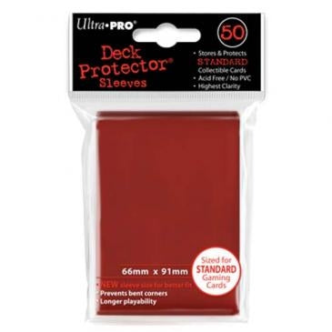 Standard Deck Protectors - Red (50-Pack)