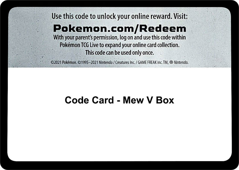 Image for Code Card - Mew V Box - Pokemon