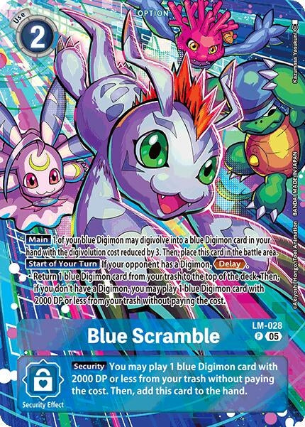 Image for Blue Scramble (Alternate Art) (LM-028 P) (ST-20) - Digimon Card Game