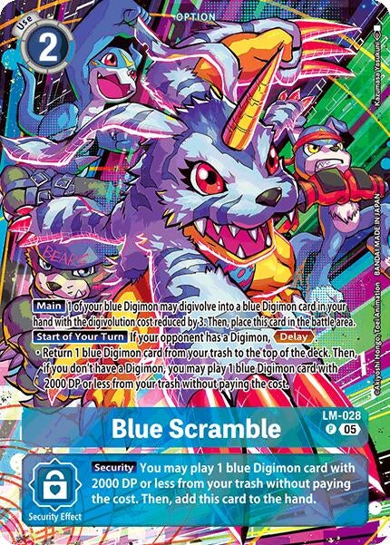 Image for Blue Scramble (Alternate Art) (LM-028 P) (ST-21) - Digimon Card Game