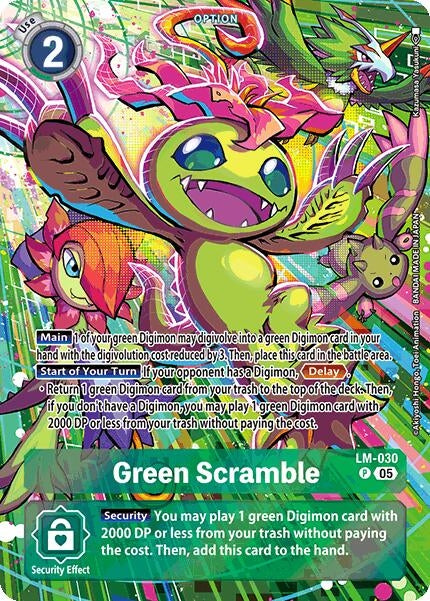 Image for Green Scramble (Alternate Art) (LM-030 P) (ST-21) - Digimon Card Game