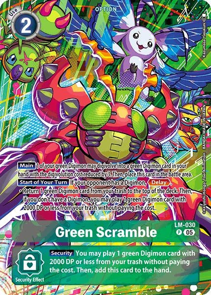 Image for Green Scramble (Alternate Art) (LM-030 P) (ST-20) - Digimon Card Game