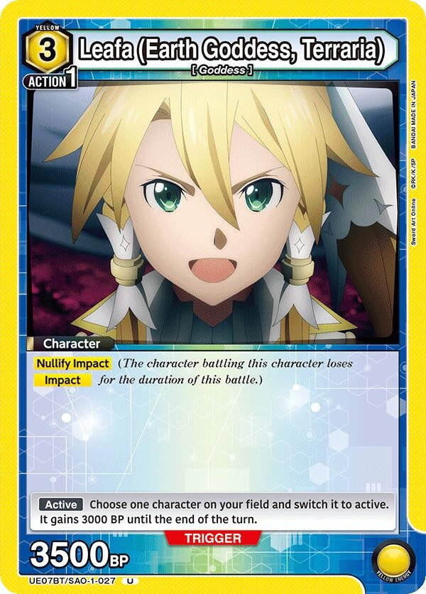Image for Leafa (Earth Goddess, Terraria) (027) (UE07BT/SAO-1-027) (UE07BT) - Union Arena