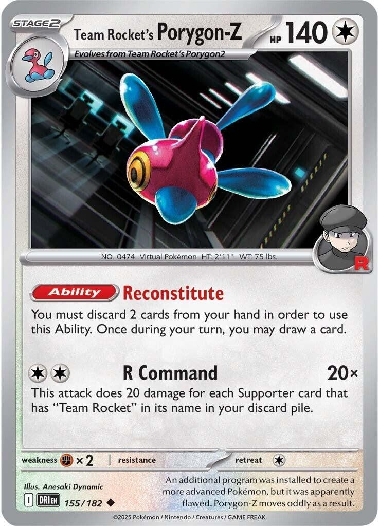 Team Rocket's Porygon-Z (155/182) (DRI)