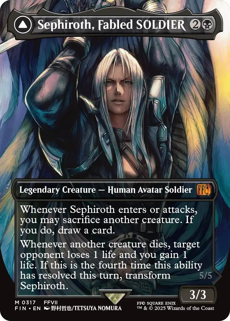 Image for Sephiroth, Fabled SOLDIER (Borderless) (0317) (317) (FIN) - Magic: The Gathering