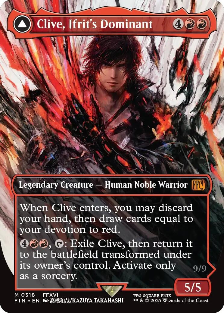 Image for Clive, Ifrit's Dominant (Borderless) (0318) (318) (FIN) - Magic: The Gathering