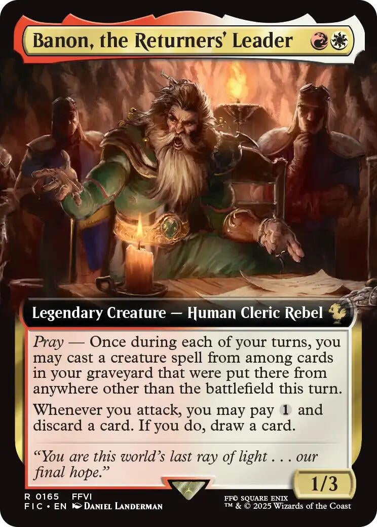 Image for Banon, the Returners' Leader (Extended Art) (165) - Magic: The Gathering