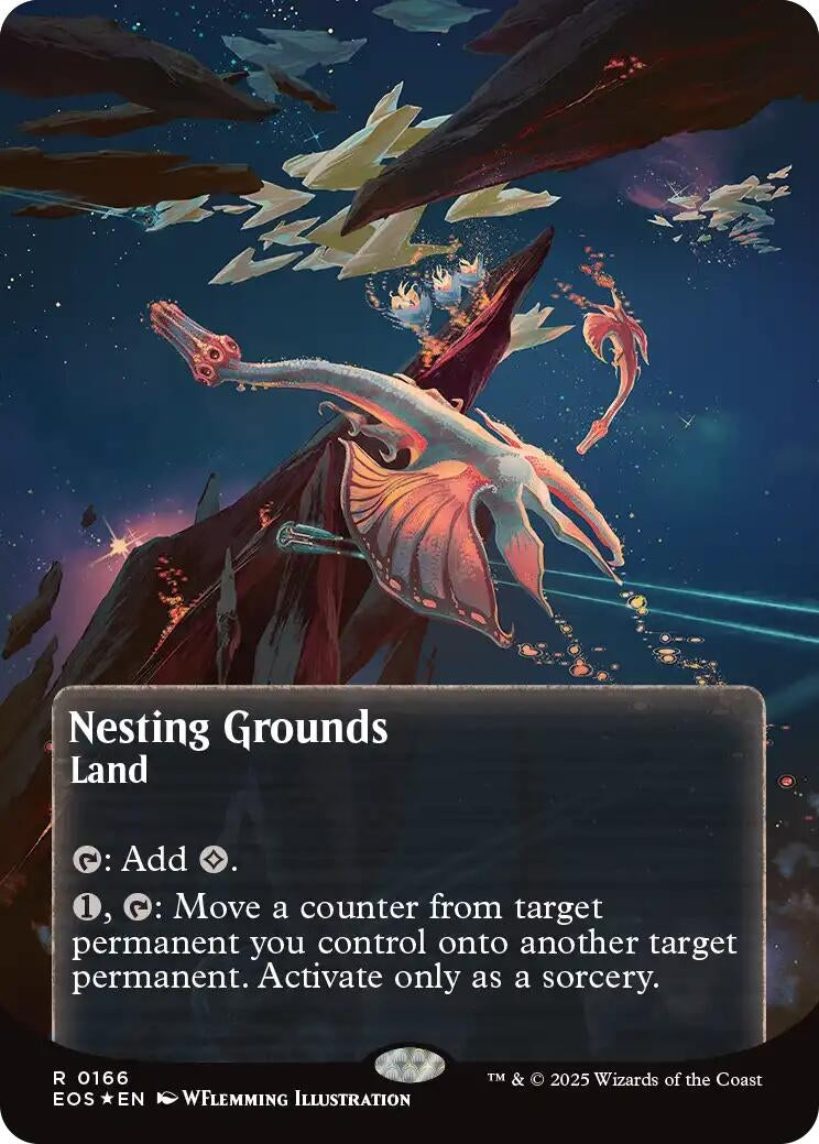 Image for Nesting Grounds (0166) (Borderless) (Galaxy Foil) (166) - Magic: The Gathering