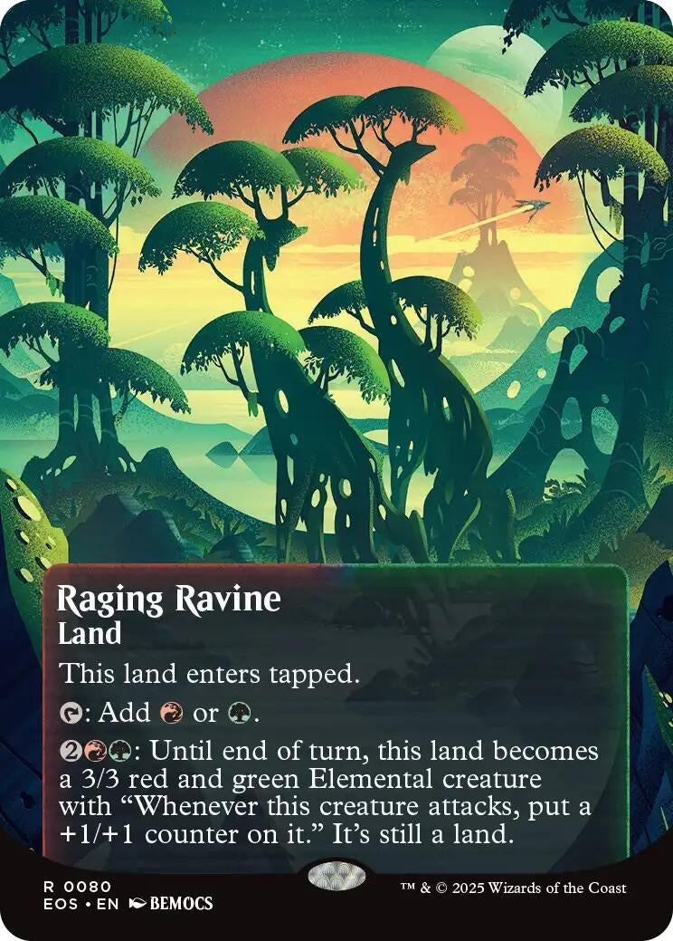 Image for Raging Ravine (0080) (Borderless) (80) - Magic: The Gathering