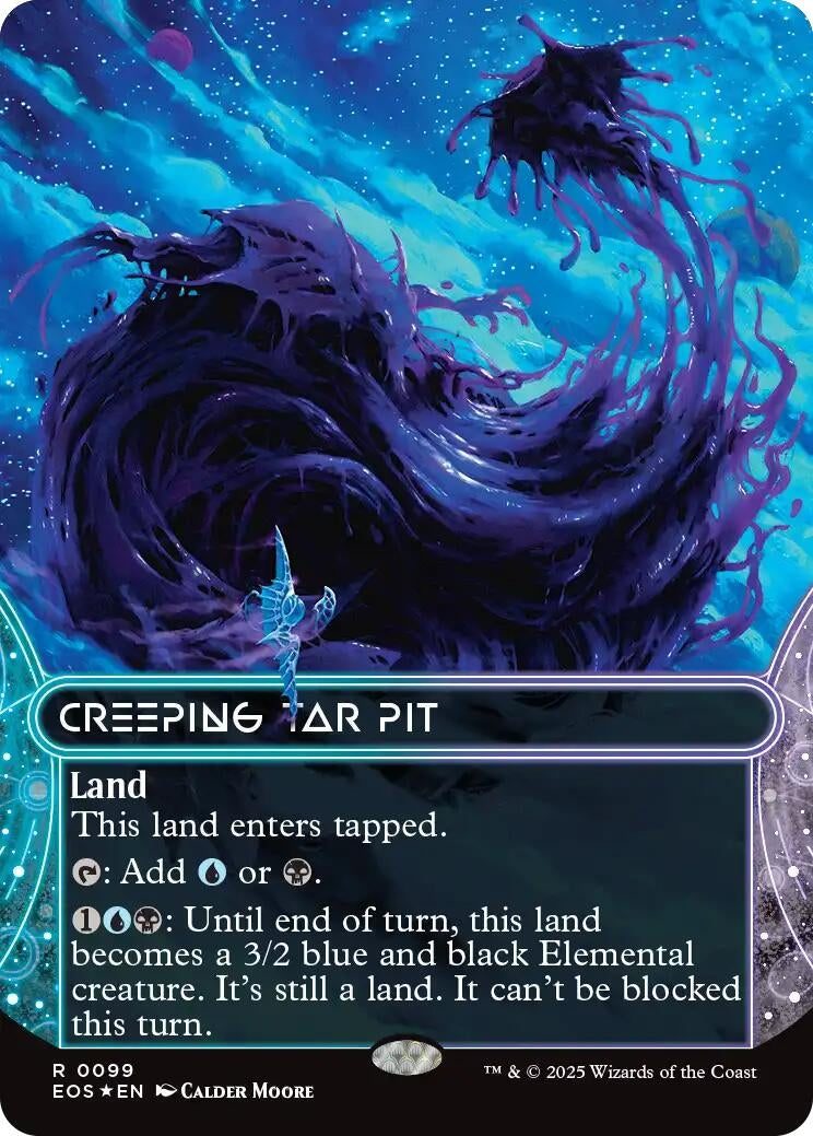 Creeping Tar Pit (0099) (Borderless) (Galaxy Foil) (99) (EOS)
