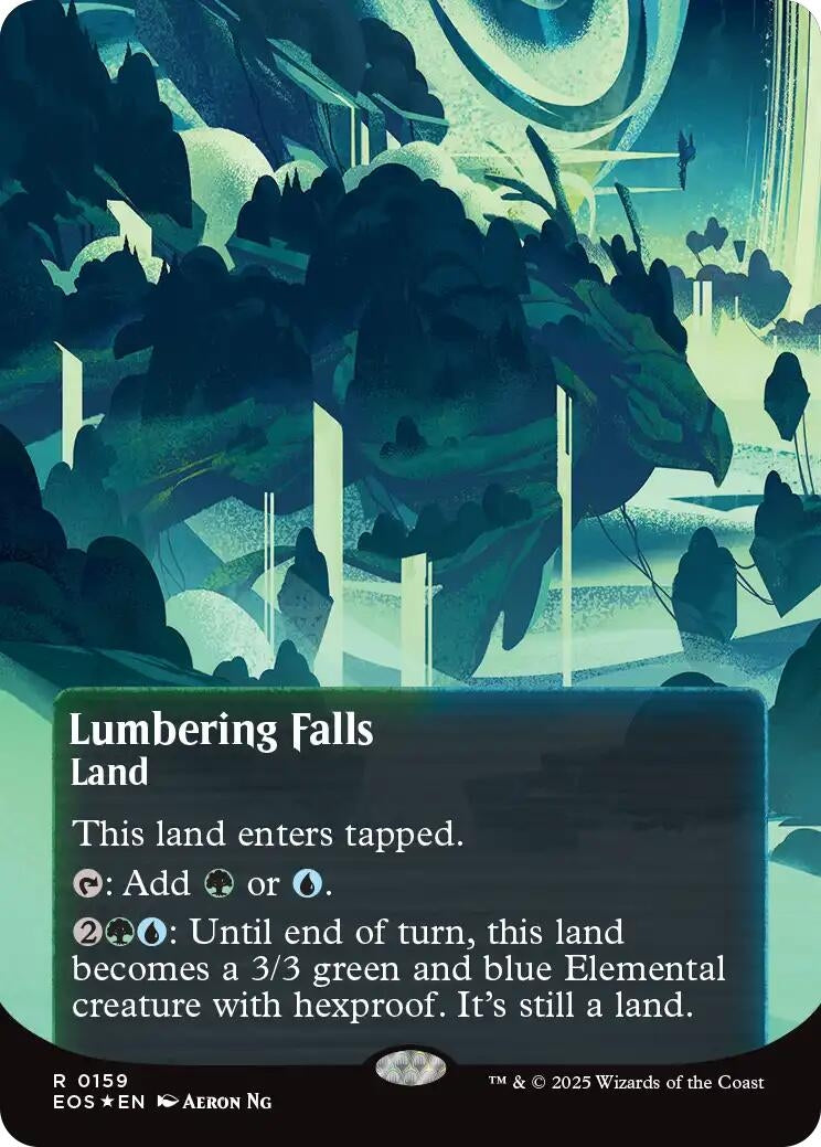 Lumbering Falls (0159) (Borderless) (Galaxy Foil) (159) (EOS)