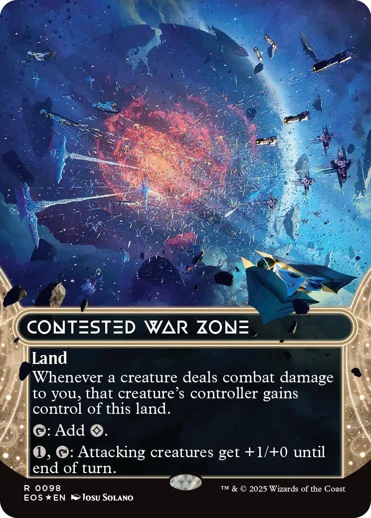 Image for Contested War Zone (0098) (Borderless) (Galaxy Foil) (98) - Magic: The Gathering
