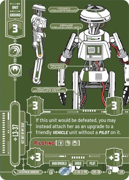 Image for L3-37 - Get Out Of My Seat (1/6) (CE2025) - Star Wars: Unlimited
