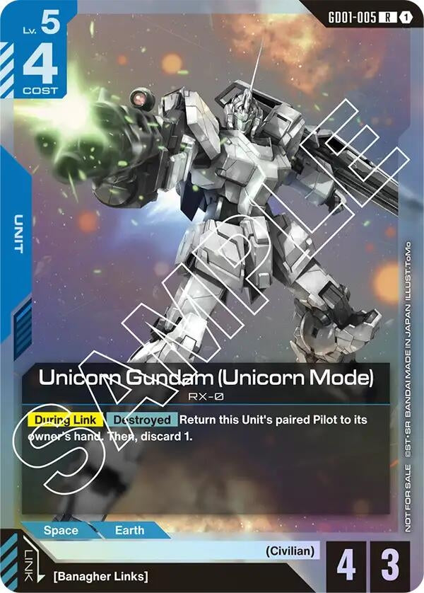 Unicorn Gundam (Unicorn Mode) (Launch Event) (GD01-005) (GCG-PR)