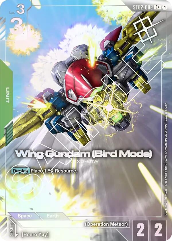 Wing Gundam (Bird Mode) (Store Tournament Winner Pack 01) (ST02-002) (GCG-PR)