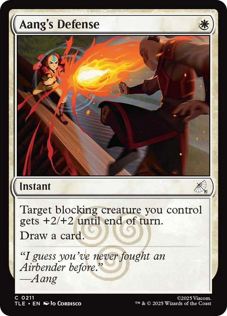 Image for Aang's Defense (0211) (211) - Magic: The Gathering