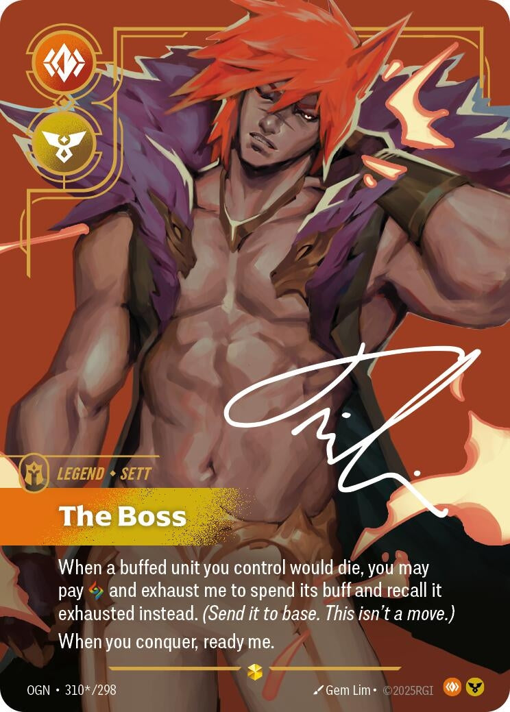 Image for Sett - The Boss (Alternate Art) (310*/298) (OGN) - Riftbound: League of Legends Trading Card Game