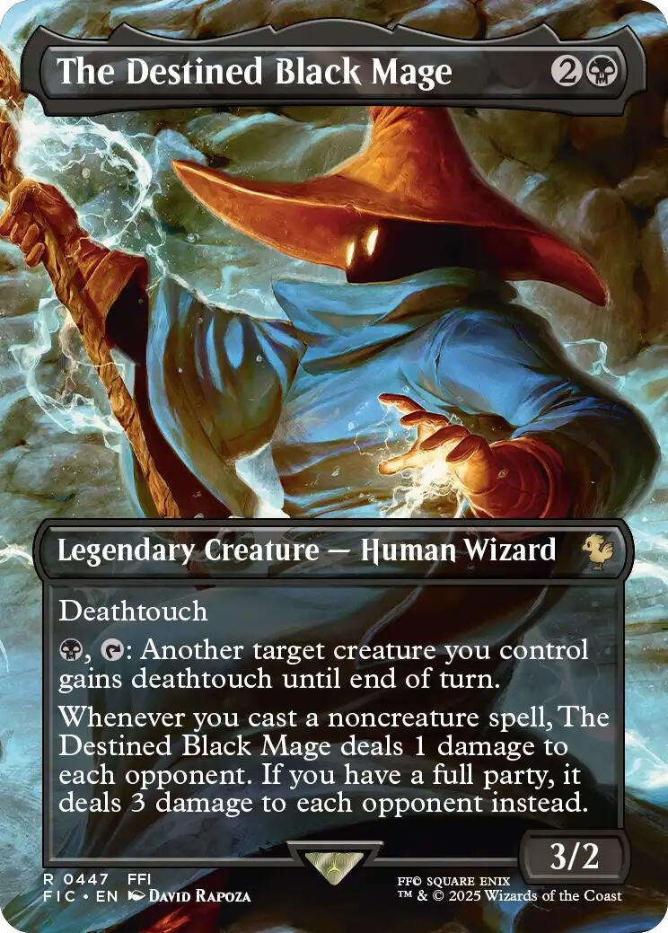 Image for The Destined Black Mage (Borderless) (447) - Magic: The Gathering