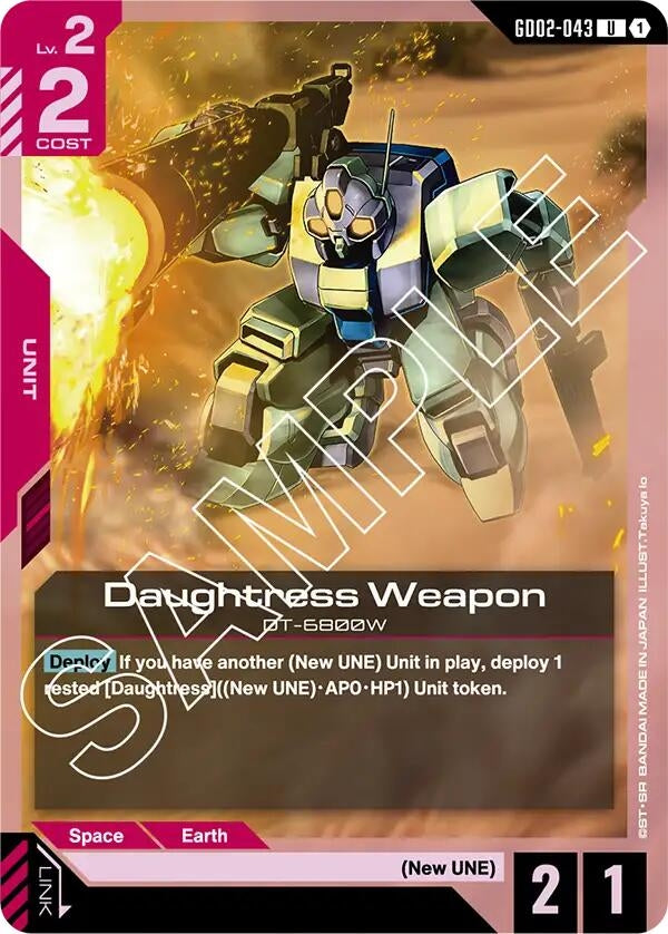Image for Daughtress Weapon (GD02-043) - Gundam Card Game