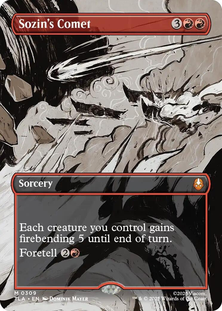 Image for Sozin's Comet (0309) (Borderless) (309) - Magic: The Gathering