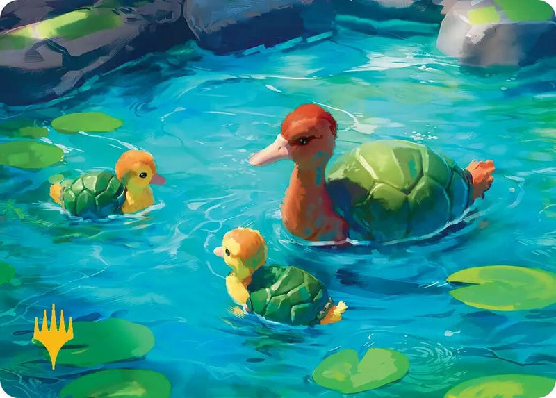 Image for Turtle-Duck Art Card (Gold-Stamped Planeswalker Symbol) (18) - Magic: The Gathering