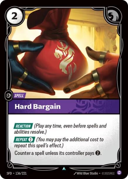 Image for Hard Bargain (136/221) (SPF) - Riftbound: League of Legends Trading Card Game
