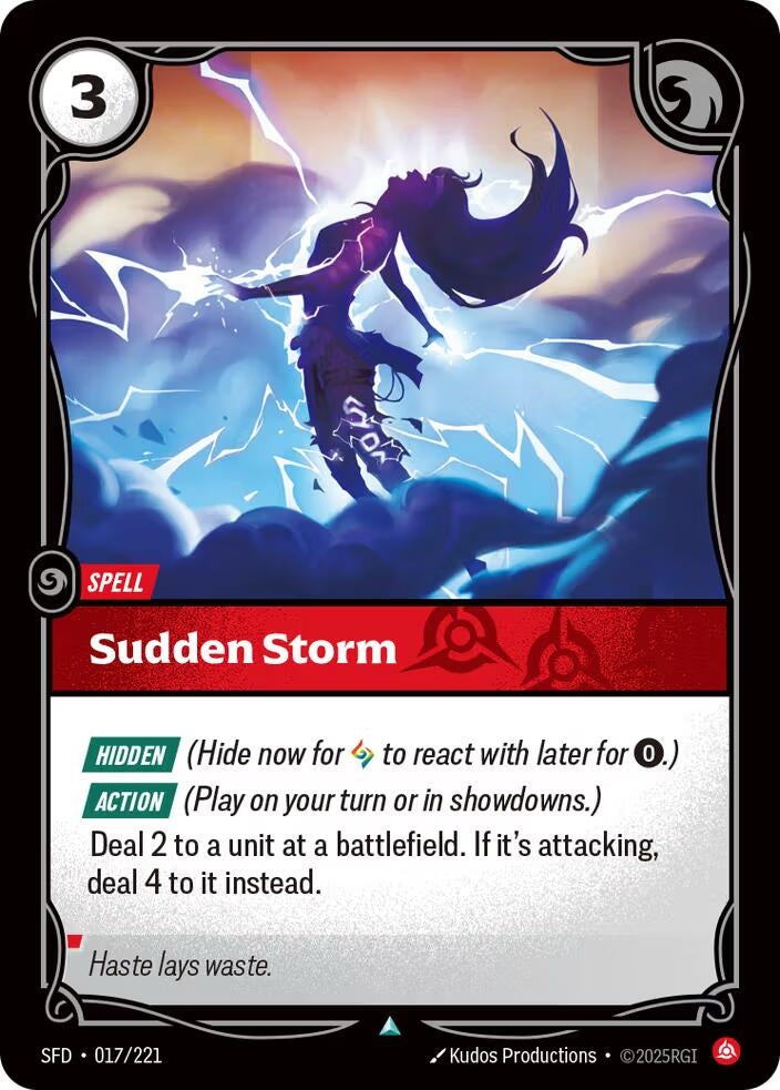 Image for Sudden Storm (017/221) (SPF) - Riftbound: League of Legends Trading Card Game