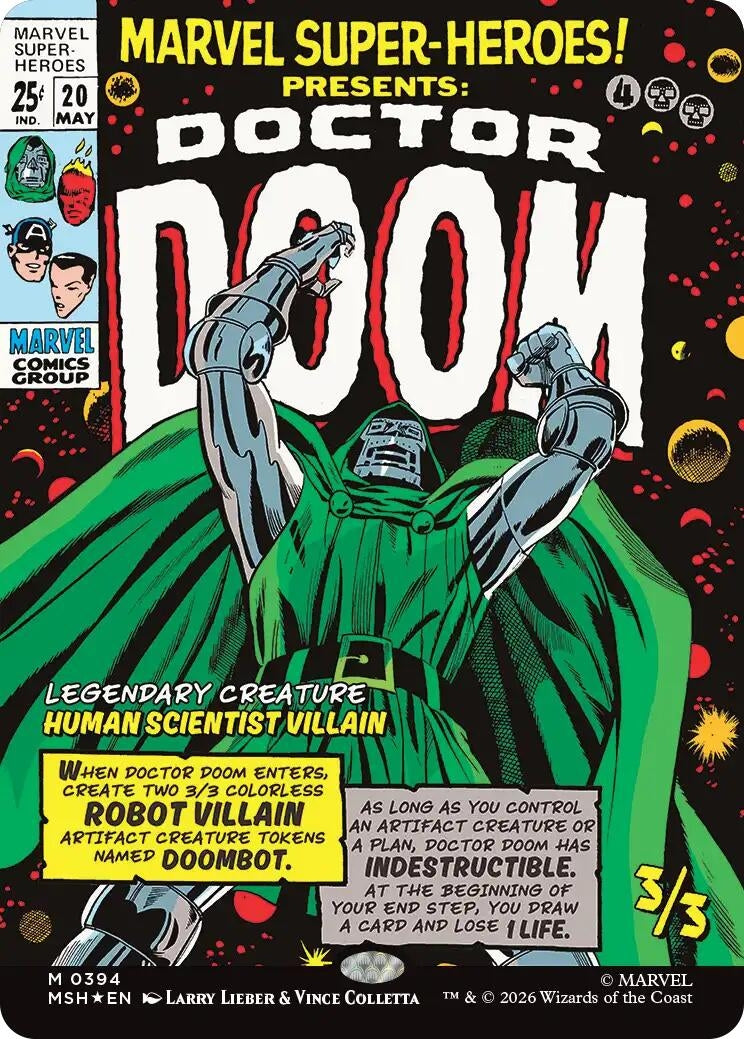 Image for Doctor Doom (Borderless) (394) (MSH) - Magic: The Gathering