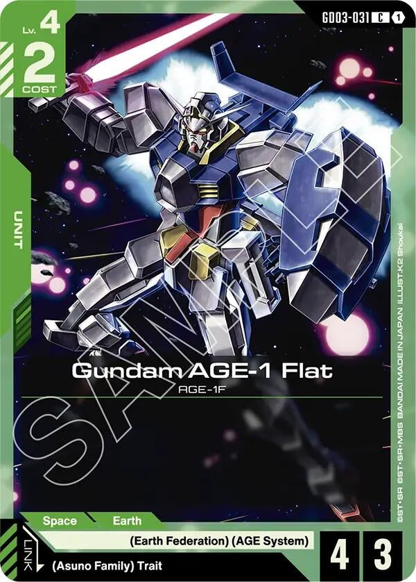 Image for Gundam AGE-1 Flat (GD03-031) (GD03) - Gundam Card Game