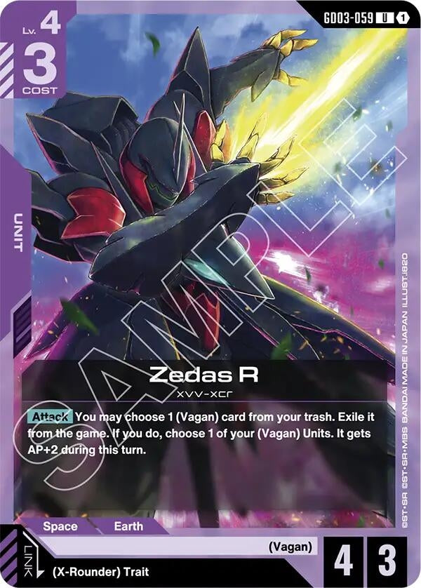 Image for Zedas R (GD03-059) (GD03) - Gundam Card Game