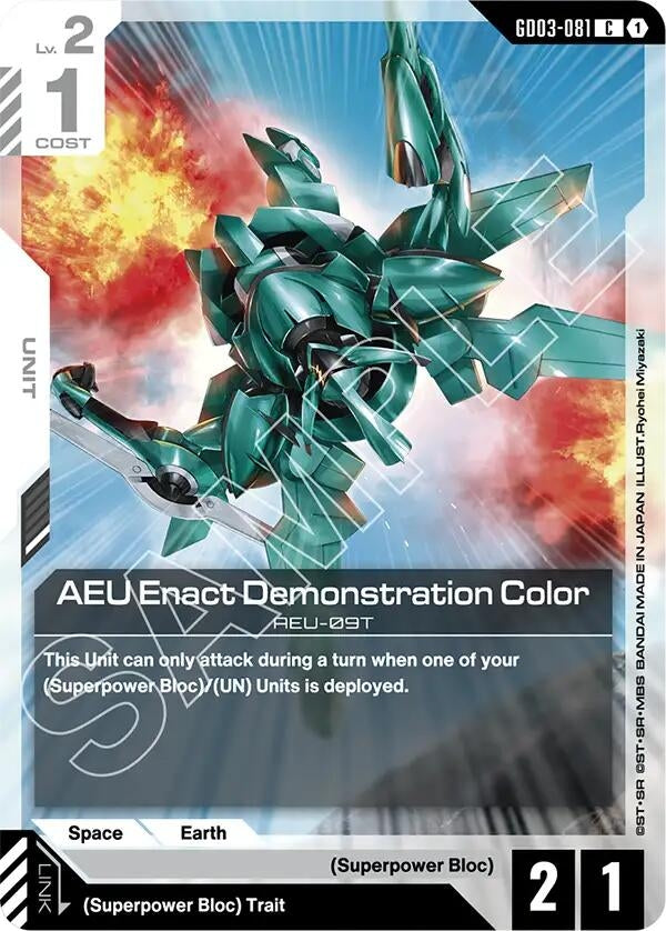 Image for AEU Enact Demonstration Color (GD03-081) (GD03) - Gundam Card Game