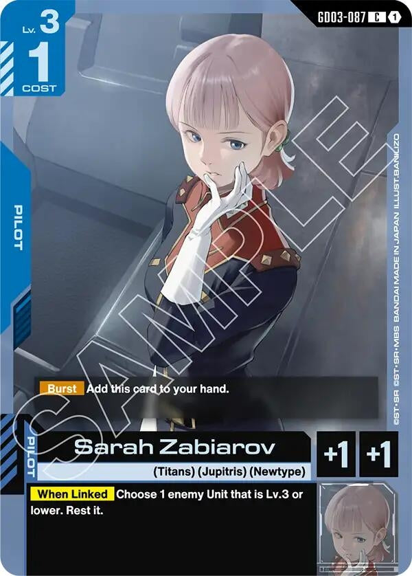 Image for Sarah Zabiarov (GD03-087) (GD03) - Gundam Card Game