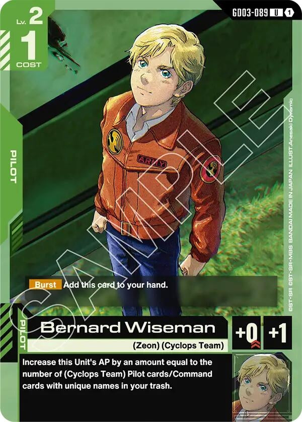 Image for Bernard Wiseman (GD03-089) (GD03) - Gundam Card Game