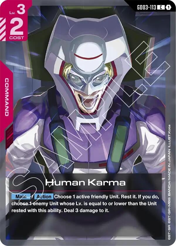 Image for Human Karma (GD03-113) (GD03) - Gundam Card Game