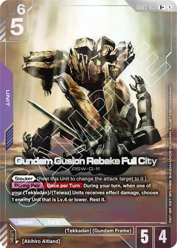 Image for Gundam Gusion Rebake Full City (R+) (GD03-053) (GD03) - Gundam Card Game