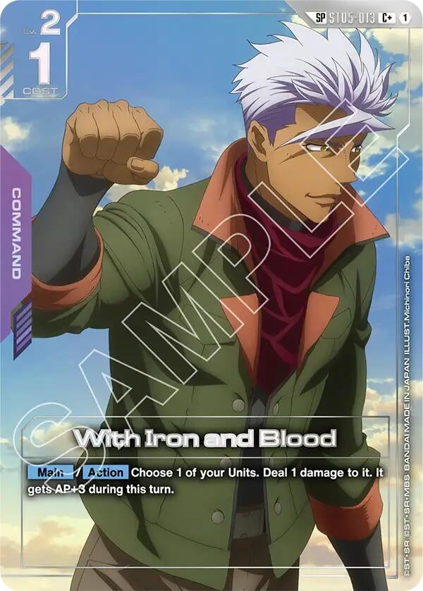 Image for With Iron and Blood (SP) (C+) (ST05-013) (GD03) - Gundam Card Game