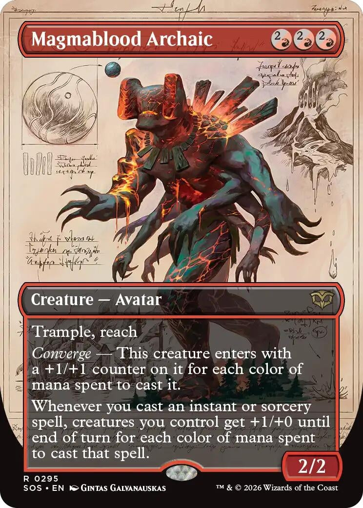 Image for Magmablood Archaic (Borderless) (295) (SOS) - Magic: The Gathering