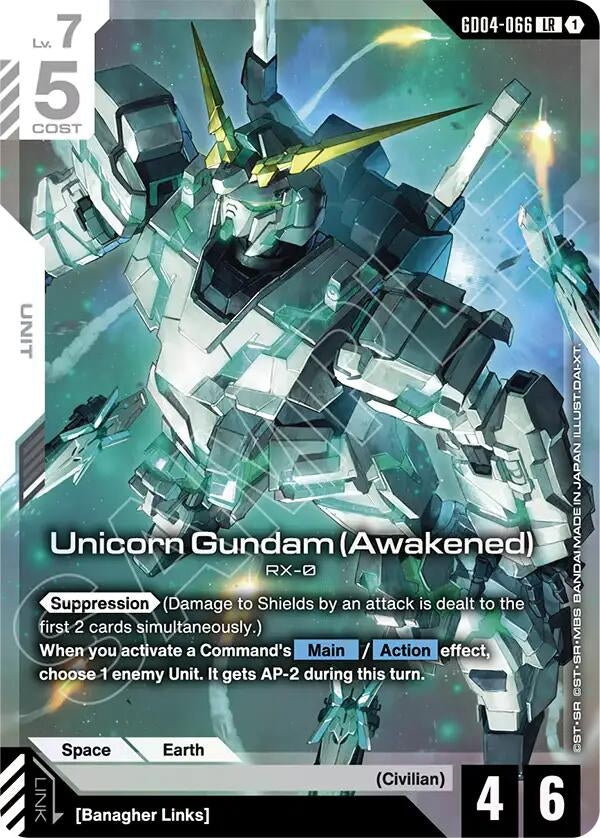 Image for Unicorn Gundam (Awakened) (GD04-066) (GD04) - Gundam Card Game