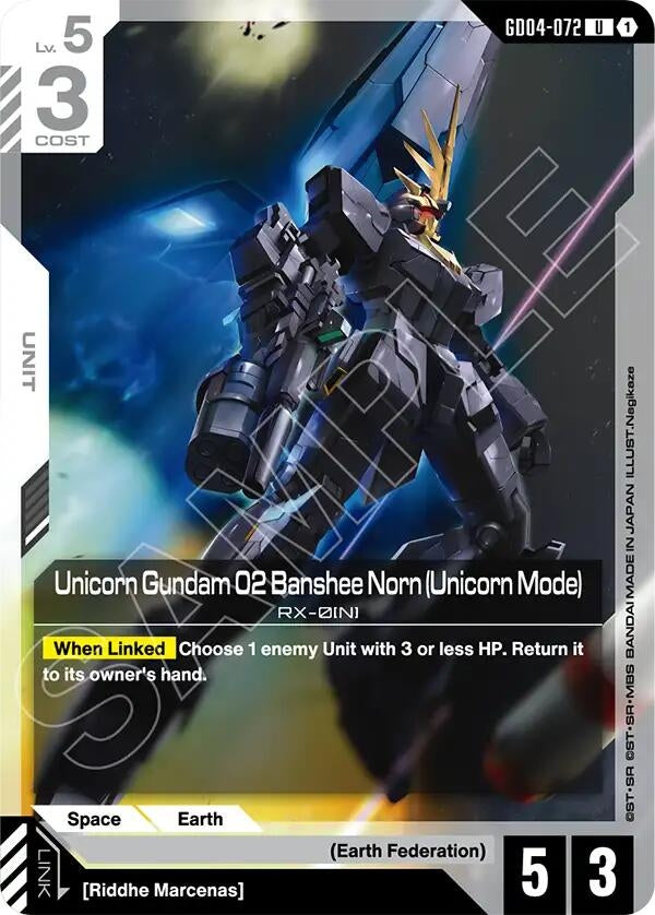 Image for Unicorn Gundam 02 Banshee Norn (Unicorn Mode) (GD04-072) (GD04) - Gundam Card Game