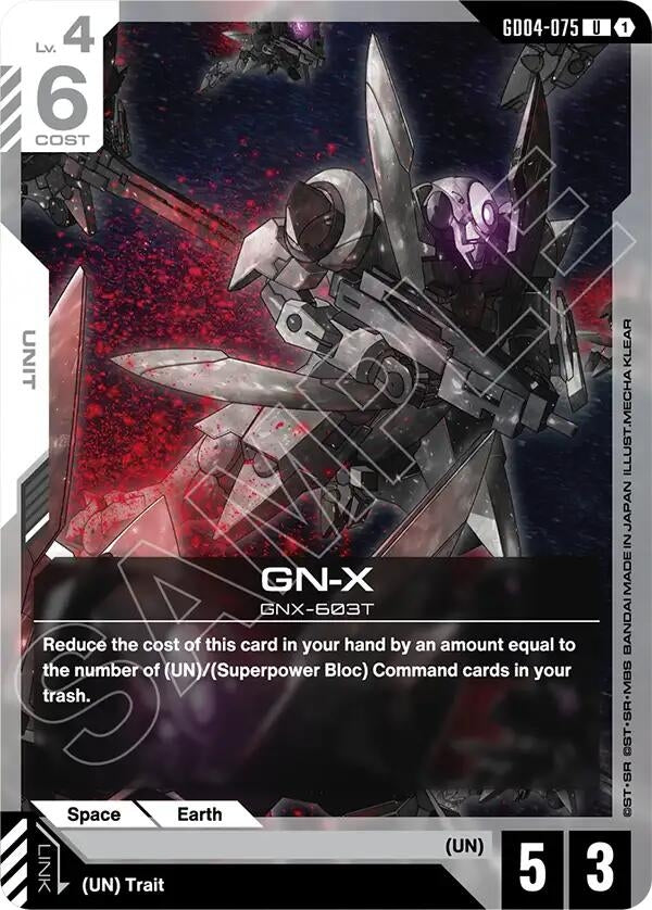 Image for GN-X (GD04-075) (GD04) - Gundam Card Game