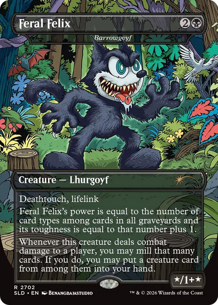 Image for Feral Felix - Barrowgoyf (2702) (SLD) - Magic: The Gathering
