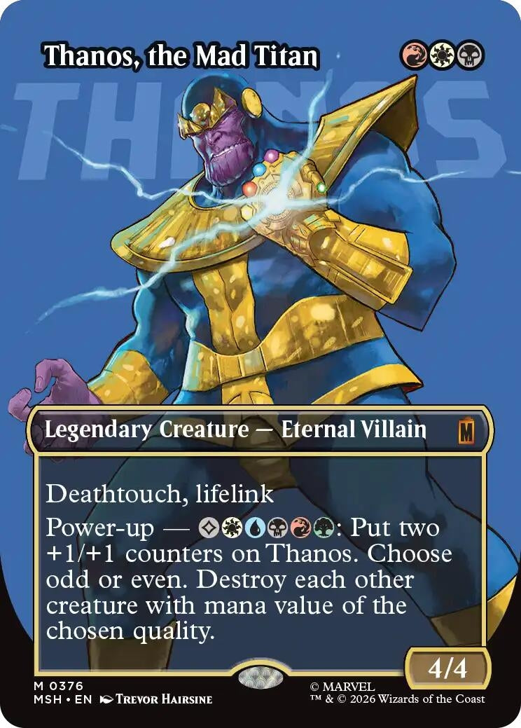 Image for Thanos, the Mad Titan (Borderless) (0367) (376) (MSH) - Magic: The Gathering