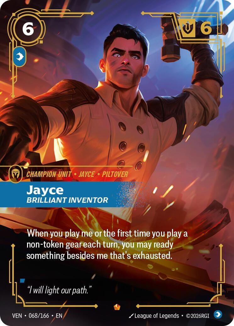 Image for Jayce - Brilliant Inventor (068/166) (VEN) - Riftbound: League of Legends Trading Card Game