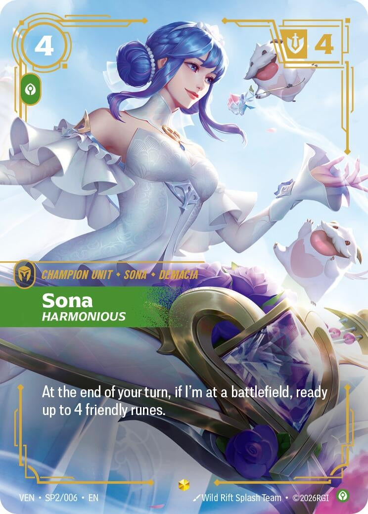 Image for Sona - Harmonious (SP2/006) (VEN) - Riftbound: League of Legends Trading Card Game