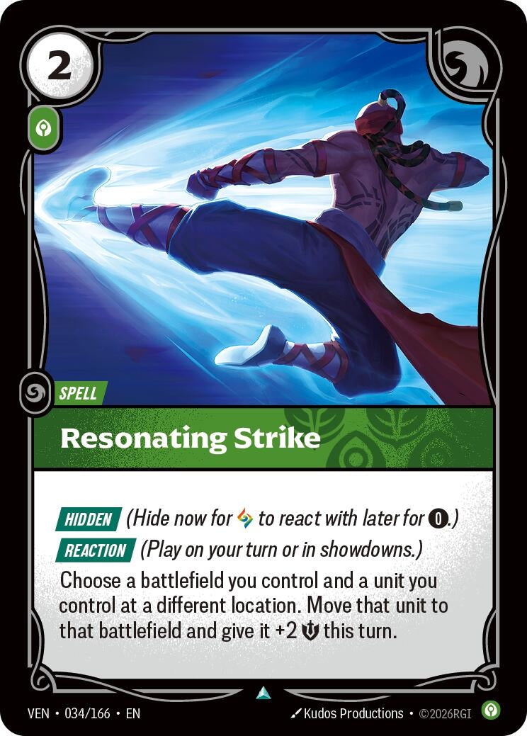 Image for Resonating Strike (034/166) (VEN) - Riftbound: League of Legends Trading Card Game