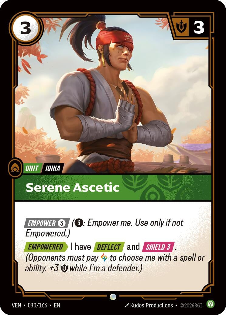 Image for Serene Ascetic (030/166) (VEN) - Riftbound: League of Legends Trading Card Game